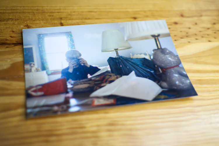 Me when I was six taking a picture of myself in the bedroom mirror